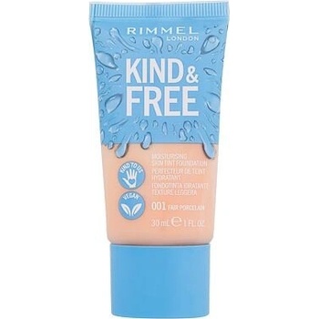 Rimmel Kind&Free veganský hydratační make-up na obličej 001 poctivý porcelán 30 ml
