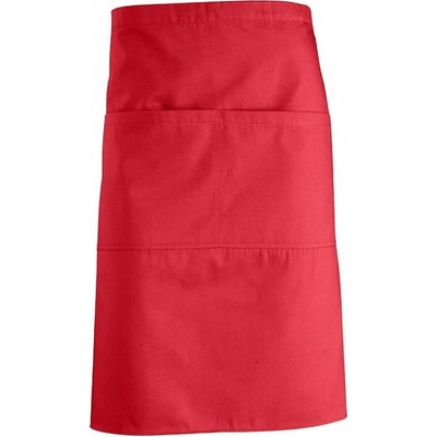 Sol's Středně dlouhá jednobarevná zástěra Greenwich s velkou kapsou Červená 90x65cm L995
