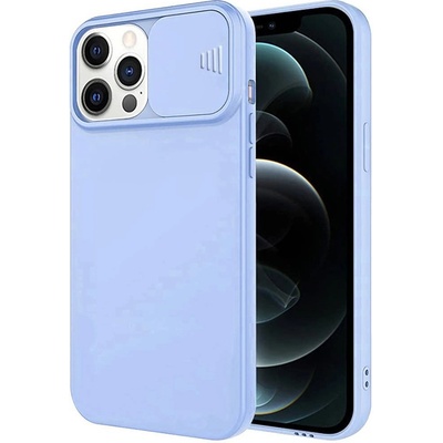 Pouzdro MG Privacy Lens silikonové iPhone 13 Pro, modré