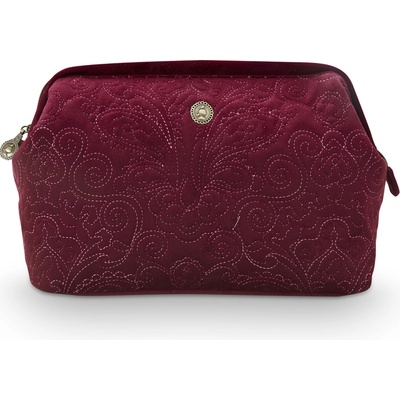 PIP Studio Kosmetická taška extra velká Velvet Quilted bordó