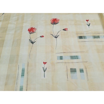 Záclona ŽLTÁ S KVETY 150 cm
