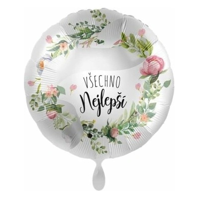Premioloon Kruh Všechno nejlepší CZ 43cm fóliový balónek