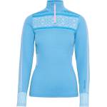 Kari Traa Дамско мериносово термобельо Kari Traa Women's Ines Half Zip Merino base layer - Ocean (115-2737-0314)