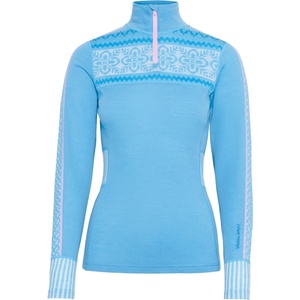 Kari Traa Дамско мериносово термобельо Kari Traa Women's Ines Half Zip Merino base layer - Ocean (115-2737-0314)