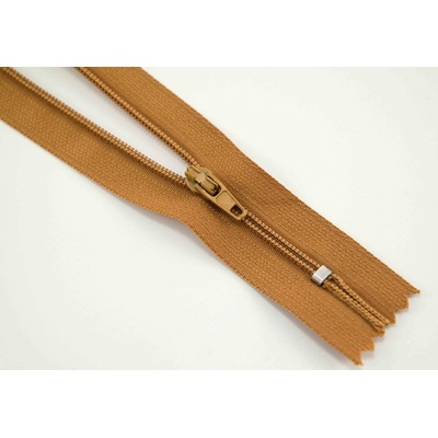 Nedeliteľný jemný plastový špirálový zips (veľkosť číslo 3) rôzne farby - dĺžka 12 cm - 60 cm 20 cm Svetlá škorica 1