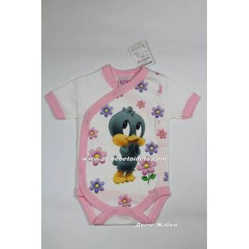 Image 1 of БЕЙБ ФЕШЪН ЕООД Бебешко боди с къс ръкав тип прегърни ме, за момиче, 56, 62, 68