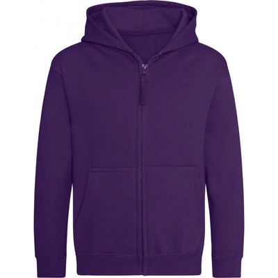 Just Hoods dětská mikina na zip College purpurová