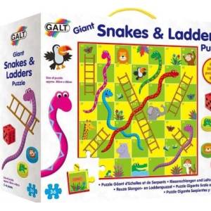 Galt Toys Galt - Гигантски пъзел-игра, Змии и стълби
