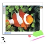 Rila Crafts Диамантена мозайка - гоблен Rila Crafts, 30х40см, Немо - риба клоун (R1-12I) - technomani