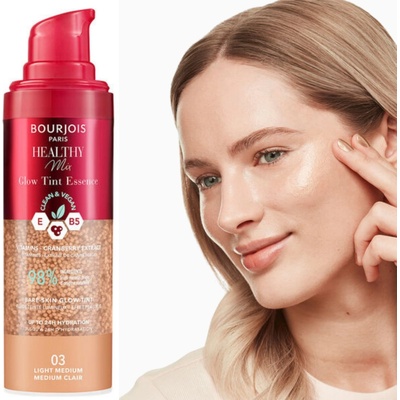 Bourjois Paris Healthy Mix Clean & Vegan Glow Tint Essence hydratační a tónující esence 03 Light Medium 30 ml