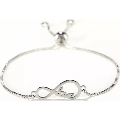 Steel Jewelry šňůrkový náramek nekonečno z chirurgické oceli červený NR230910