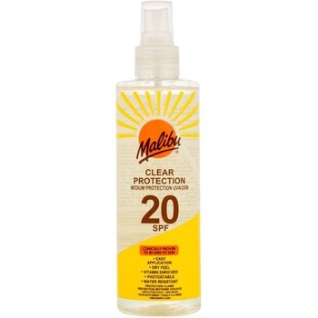 Malibu Clear Protection SPF20 водоустойчив слънцезащитна козметика за тяло 250 ml