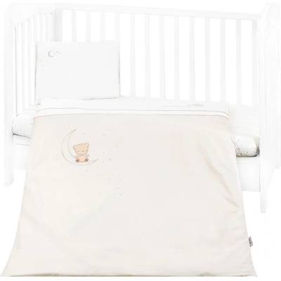 KikkaBoo Бебешки спален комплект с бродерия 5 части Dream Big Beige (kikka-41101050064)