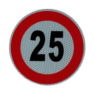 Nálepka omezená rychlost reflexní 25km
