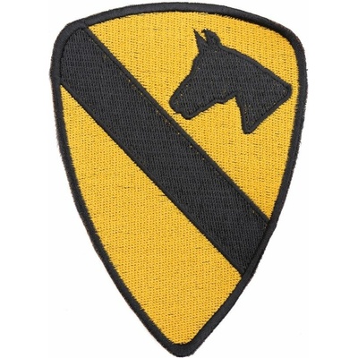 Nášivka First Cavalery Kůň barevná VELCRO