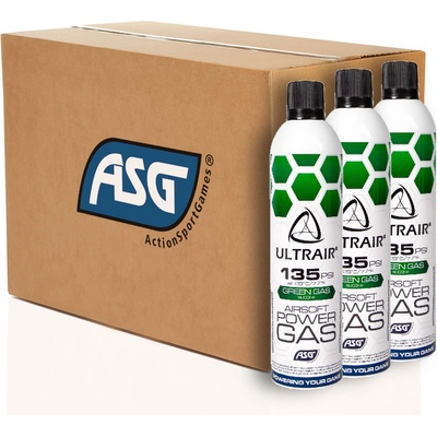 ASG Plyn ULTRAIR Green Power Gas 135 PSI se Silikonem 570 ml 36ks