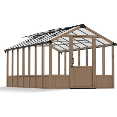 Palram Оранжерия от поликарбонат Natura Cedar 2, 37 x 5 м Palram - Canopia (PAL7075802)