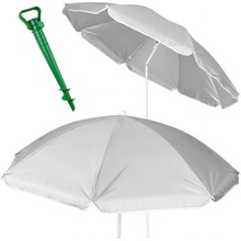 KIK KX3312_1 Plážový slunečník nastavitelný rozbitný UV skládací 150cm šedý