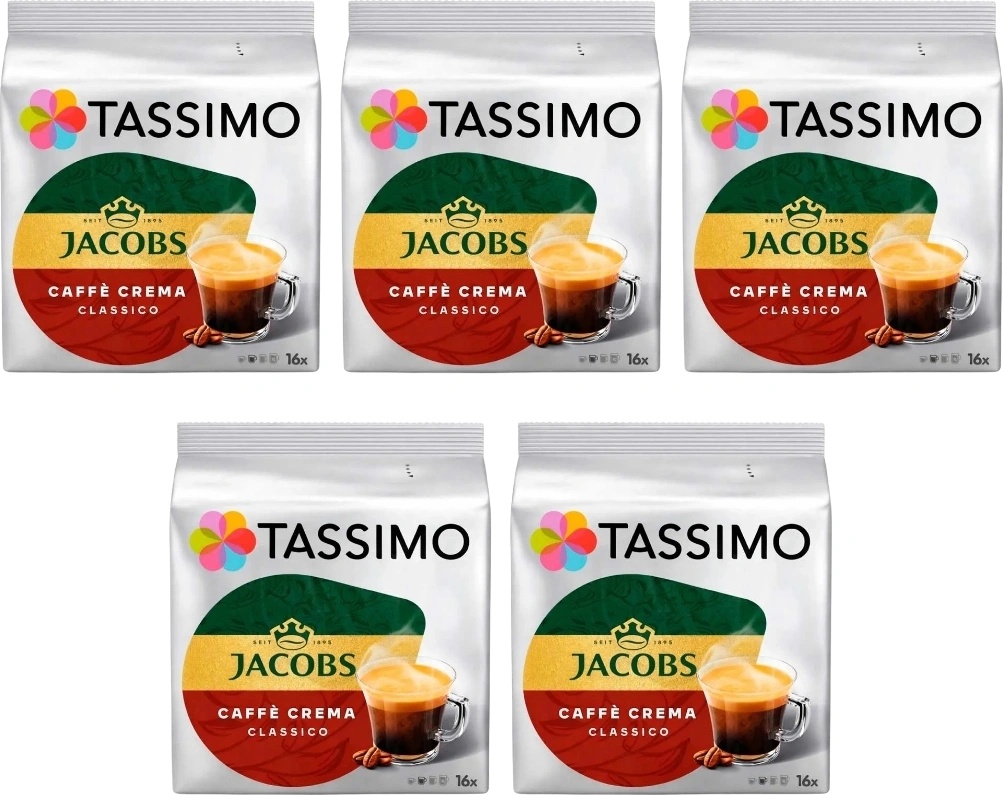 Douwe Egberts Tassimo Caffe Crema 16 броя Кашон 5 пак