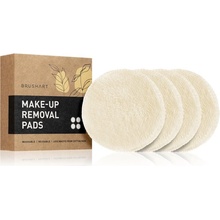 BrushArt Home Salon Make up removal pads odličovacie tampóny z mikrovlákna Cream 4 ks