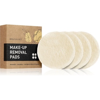 BrushArt Home Salon Make up removal pads odličovacie tampóny z mikrovlákna Cream 4 ks