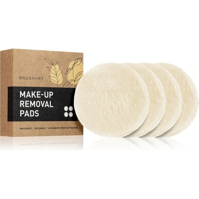 BrushArt Home Salon Make up removal pads odličovacie tampóny z mikrovlákna Cream 4 ks