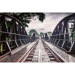 DIMEX ART Флизелинов фототапет метален мост над реката куай 375 x 250 см