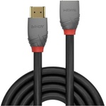 Lindy Кабел Lindy Anthra Line, от HDMI Type-A 2.0 (м) към HDMI Type-A 2.0 (ж), 1.0 м, черен (LNY-36476)