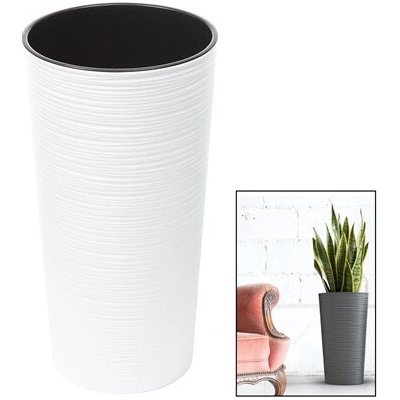 Lamela Kvetináč Lilia dluto biely 19cm