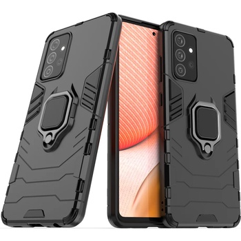 HQWear Калъф за телефон Ring Armor Case Kickstand Tough Rugged за Samsung Galaxy A72 4G, Черен (KXG0014345)