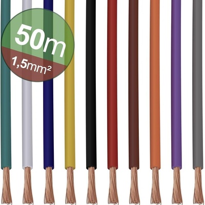 Quadrios 22CW007 lanko/ licna, 1 x 1.5 mm², bílá, modrá, hnědá, oranžová, zelená, žlutá, šedá, fialová, černá, červená,