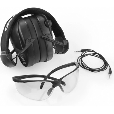Slúchadlá RealHunter Active Pro čierne a okuliare
