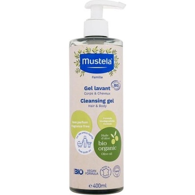 Mustela Bio Cleansing Gel натурален измиващ гел за новородени и за възрастни 400 ml унисекс