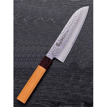 Sakai Takayuki Santoku 33 vrstev damaškový japonský kuchařský nůž dřevo zelkova 17 cm
