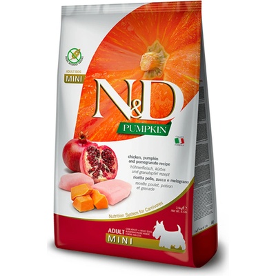 N&D Pumpkin Dog Adult Mini Grain Free Chicken & Pomegranate 2,5 kg