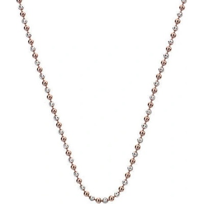 Hot Diamonds Strieborná retiazka Emozioni Silv and Rose Gold Bead Chain 30