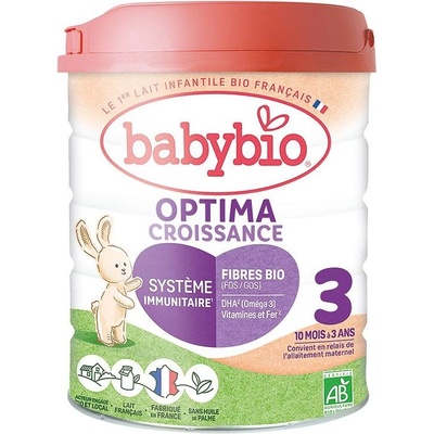 Babybio Био адаптирано мляко Babybio - Optima 3, 400 g (3288131590332)
