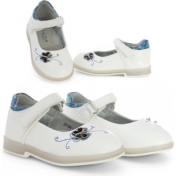 Detské baleríny na suchý zips profilovaná kožená vložka 6475