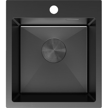 Mexen Solix мивка от неръждаема стомана с 1 отделение 400 x 450 мм, черен - 6401401000-70 (6401401000-70)