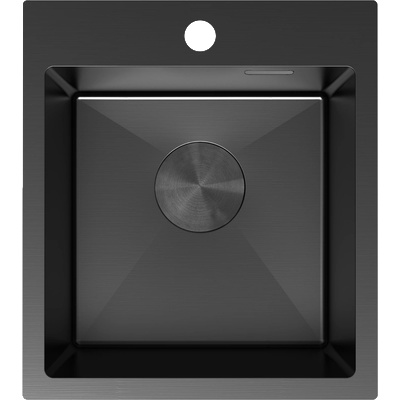Mexen Solix мивка от неръждаема стомана с 1 отделение 400 x 450 мм, черен - 6401401000-70 (6401401000-70)
