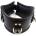 Rouge Leather Padded Posture Collar With 3 D-Rings Black