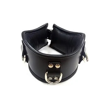 ostatní ROUGE Leather Padded Posture Collar With 3 D-Rings Black