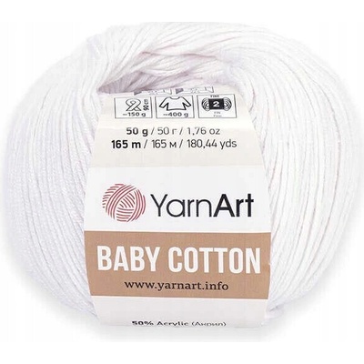 Priadza YarnArt Baby Cotton 400 biela 165 m 50 g