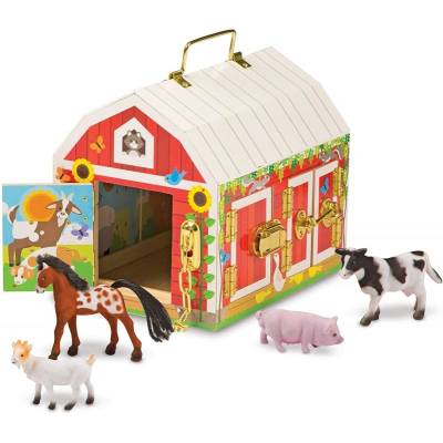 Melissa & Doug - Дървена играчка - Обор с животни (8)
