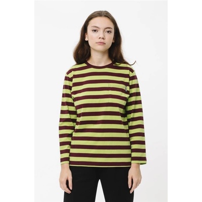 SANTA CRUZ Classic Strip Pocket L/S Tee Port/Green Glow
