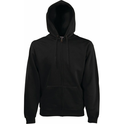 Fruit of the Loom mikina Classic Hooded Sweat Jacket s kapucí na zip COT-16206200201 Černá