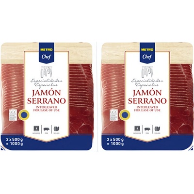 Metro Chef Jamón Serrano plátky 2 × 500 g