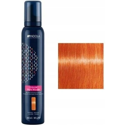 Indola Color Style Mousse Copper 200 ml tónovací pěna na vlasy – měděná