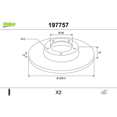Brzdový kotouč VALEO 197757 – Hledejceny.cz