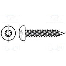 BOSSARD 3271351 Vrut; do kovu; 2,9x25; Hlava: válcová; Torx®; TX10; kalená ocel